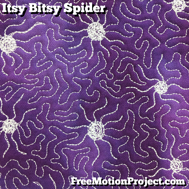 machine quilting spiders | free motion quilting